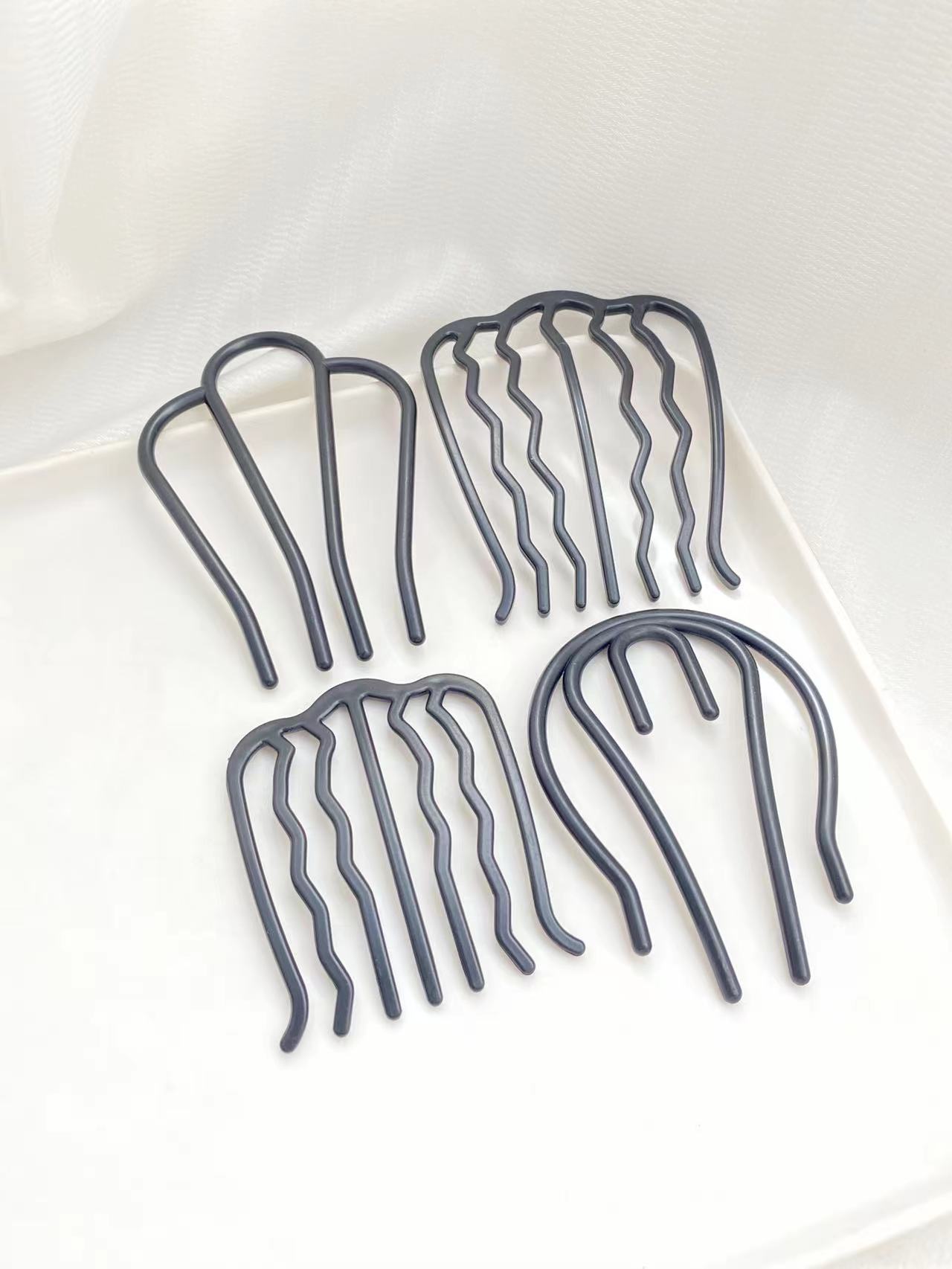 Women'S Accessories Designer - 4 peças pentes de cabelo pretos