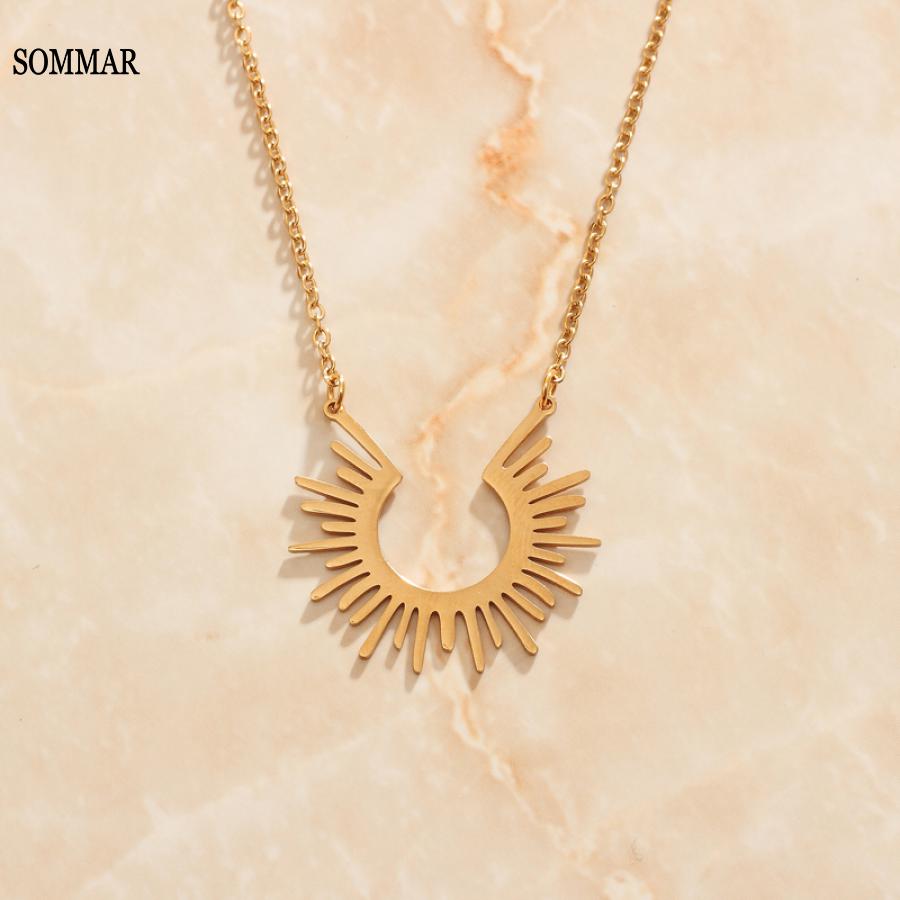 Women Accessories Shop Online - SOMMAR-Colares e Pingentes Banhados a Ouro