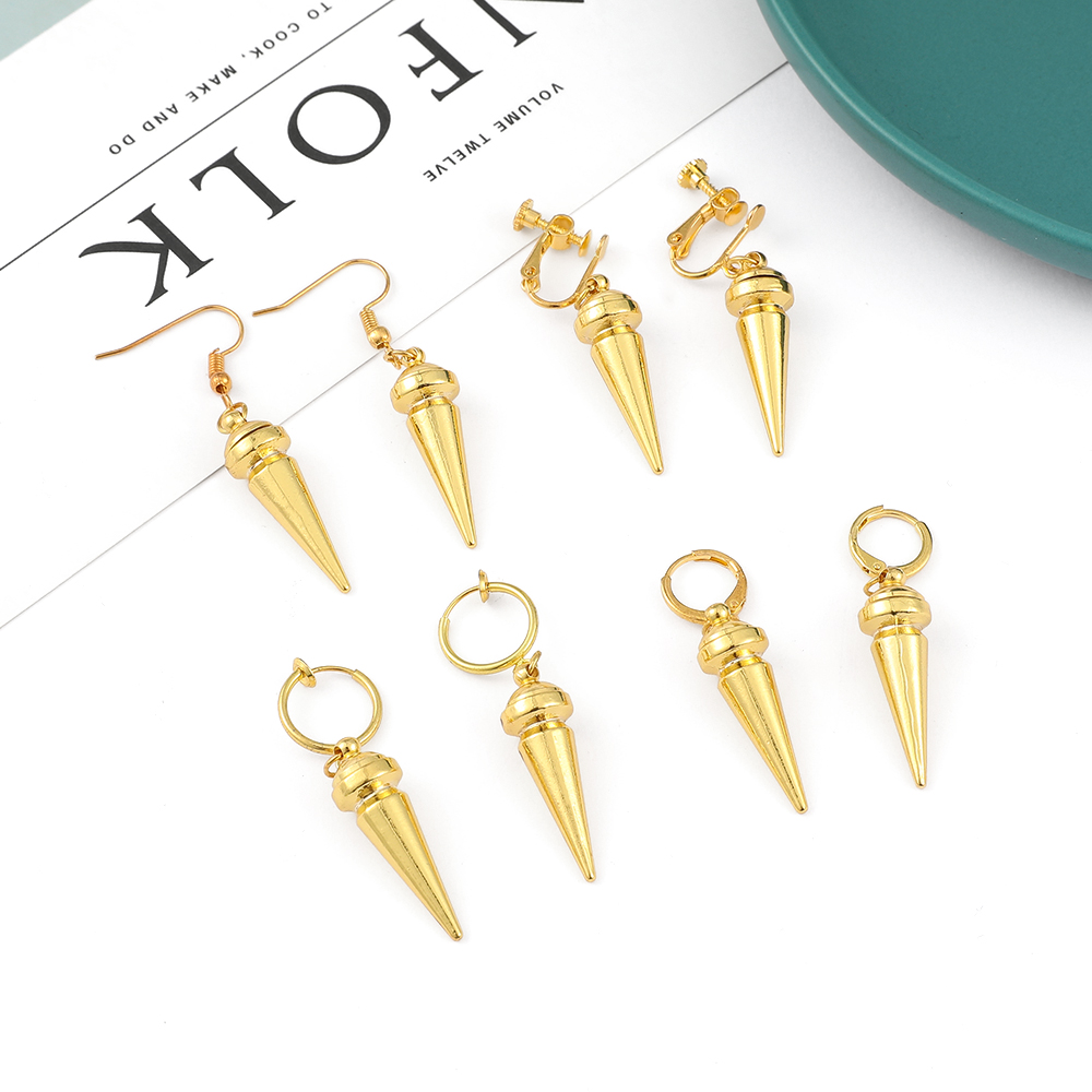 Women Accessories Earrings - Brinco Minimalista Dourado de Anime da