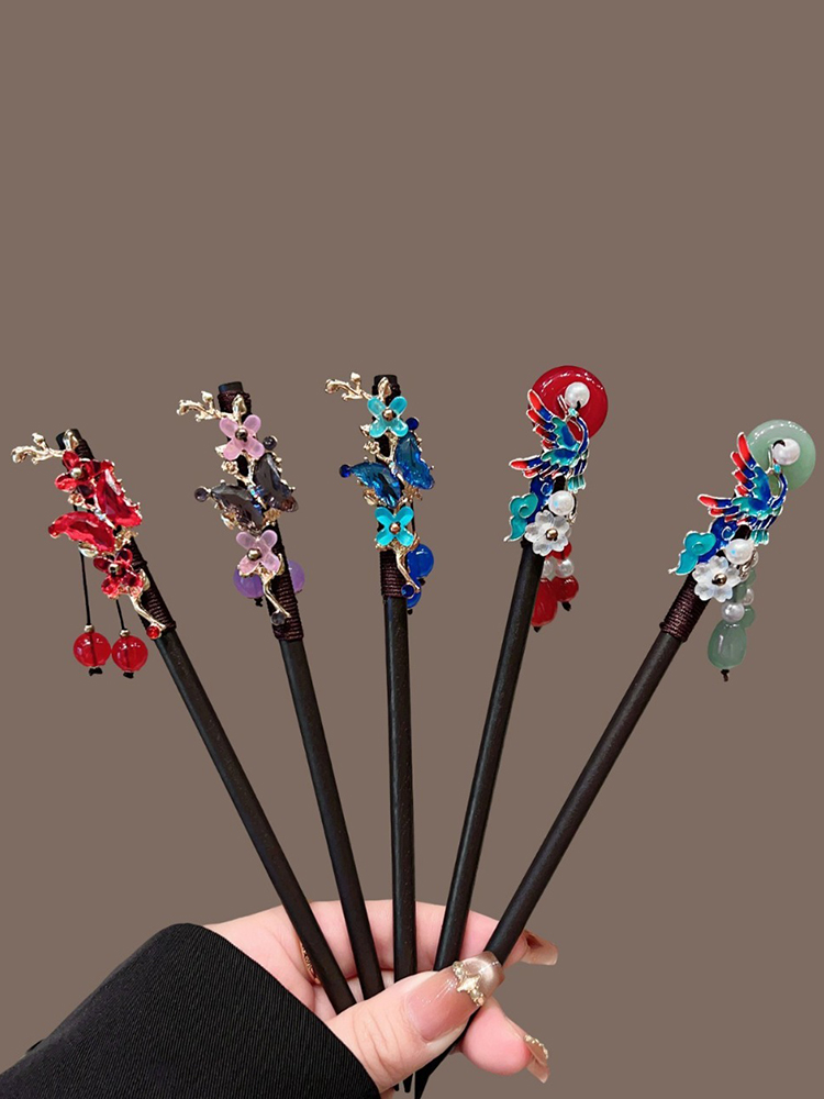 Women'S Accessories Designer - Bastões de cabelo chineses vibrantes, moda