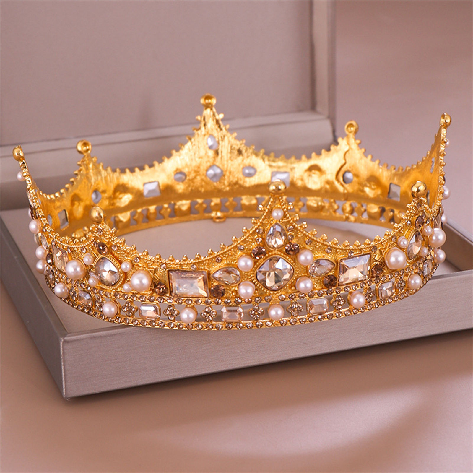 Women'S Hair Accessories Wedding - Liga coroa tiara retro nupcial strass