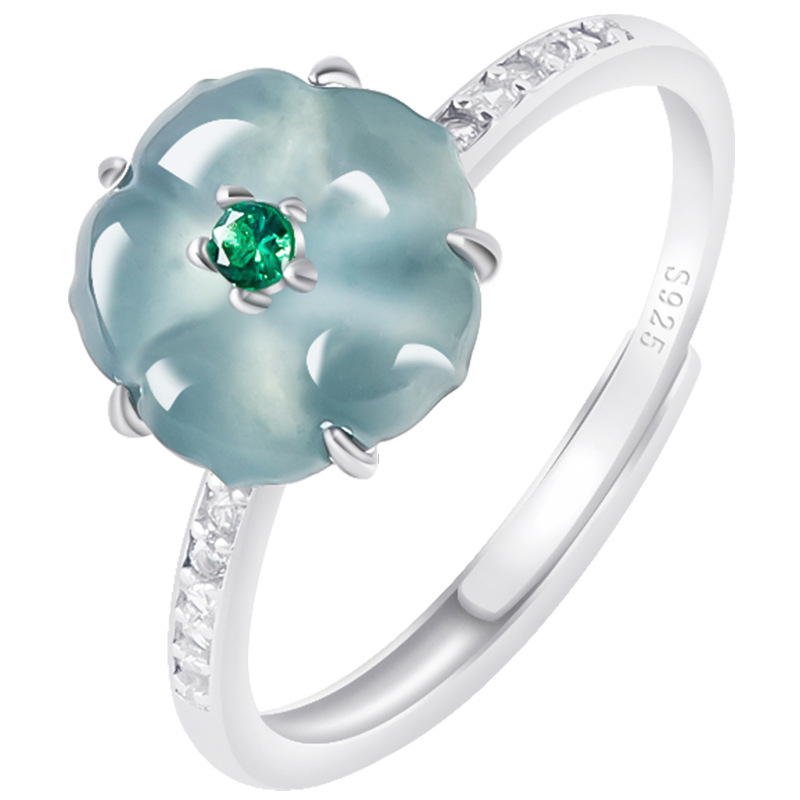 Anéis de Flor de Jadeíta Birma - Women Accessories For Gift avaliação e preço