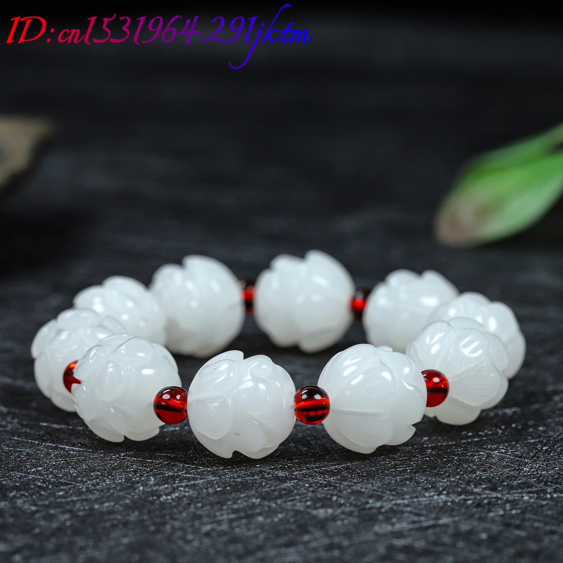 Pulseira de Jade Real Branca c - Women Accessories For Gift avaliação e preço
